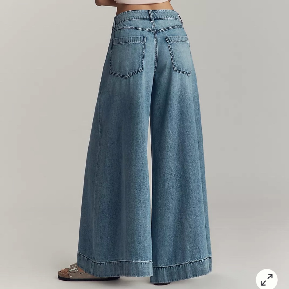 Pilcro Mid-Rise Super-Wide-Leg Jeans